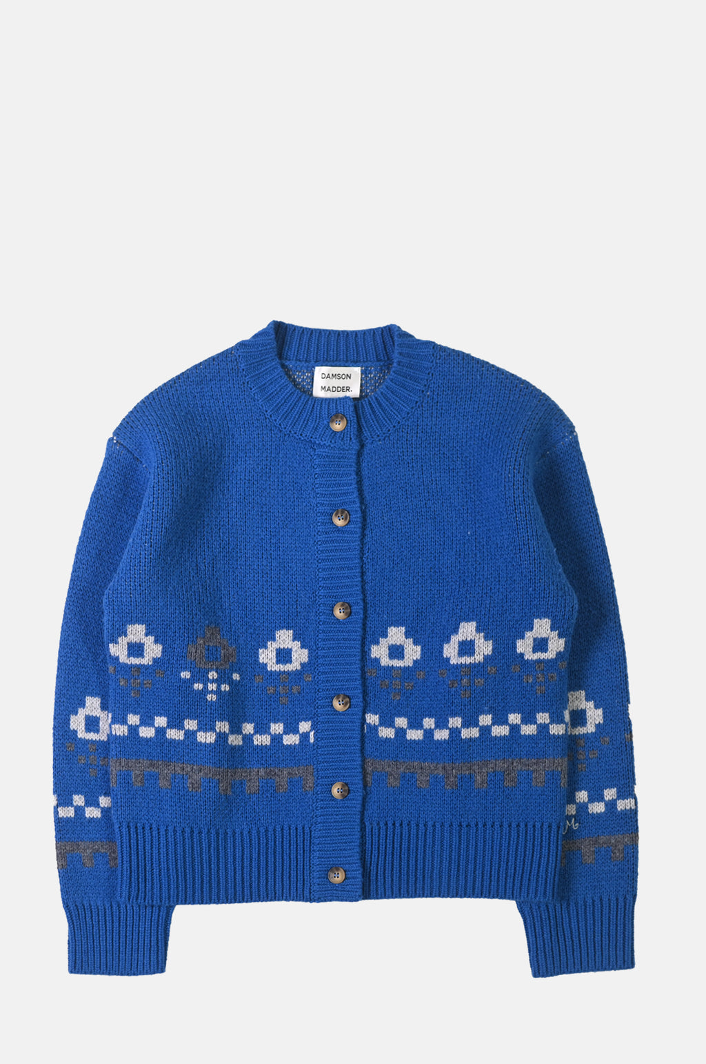 Damson Madder Romily Wool Cardigan Novelty Intarsia Squirrel.