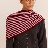Snood Scarf Pink/Red Stripe