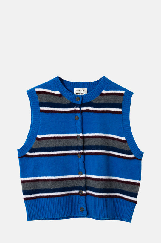 Sofie Vest Blue Stripe