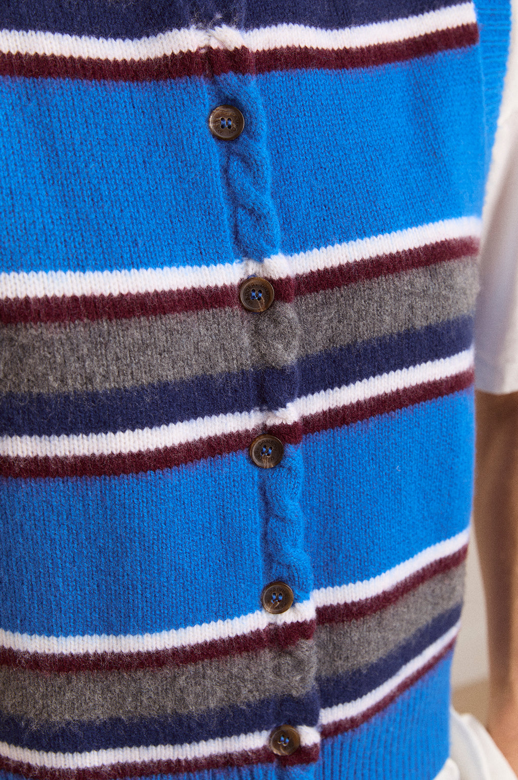 Sofie Vest Blue Stripe