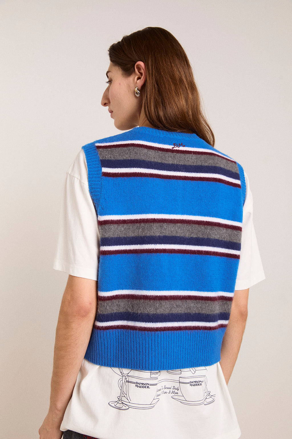Sofie Vest Blue Stripe