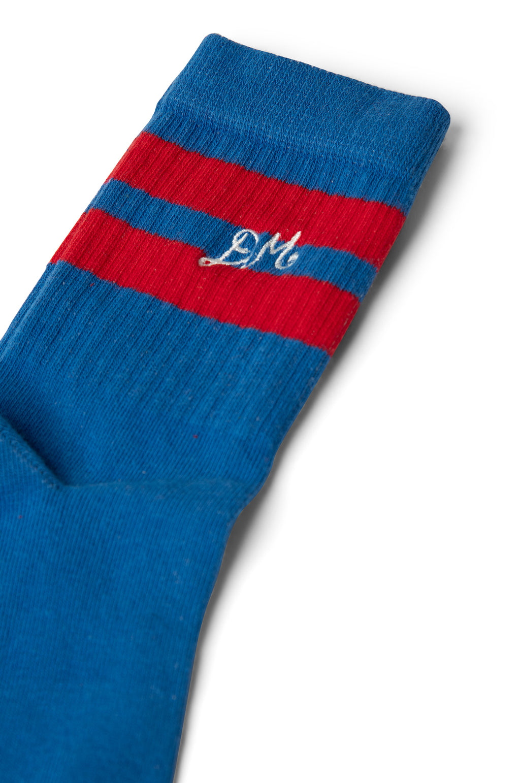 Sporty Calf Length Socks Blue & Red