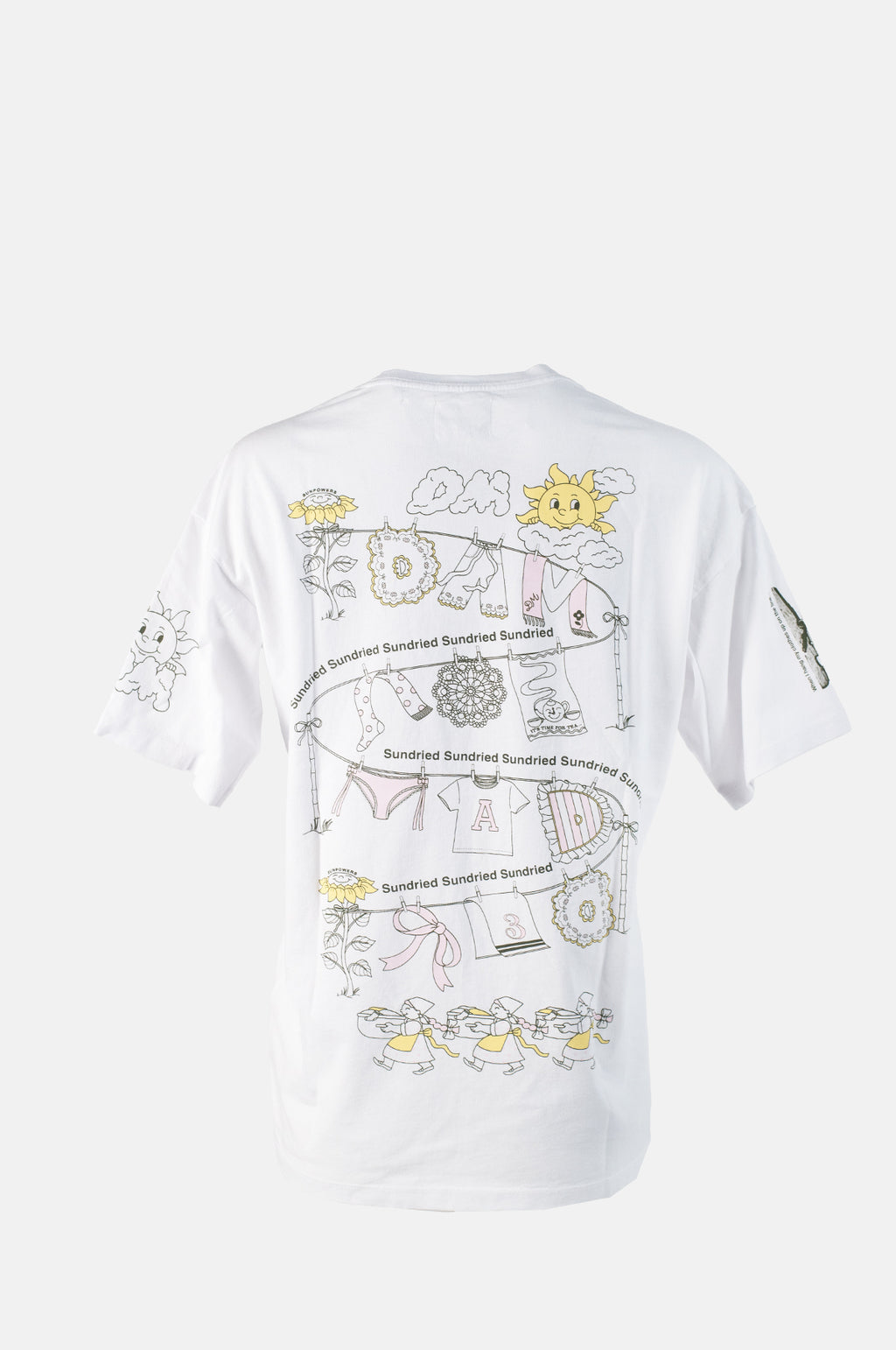 Damson Madder Sundried Washing Line Boyfriend Tee White.
