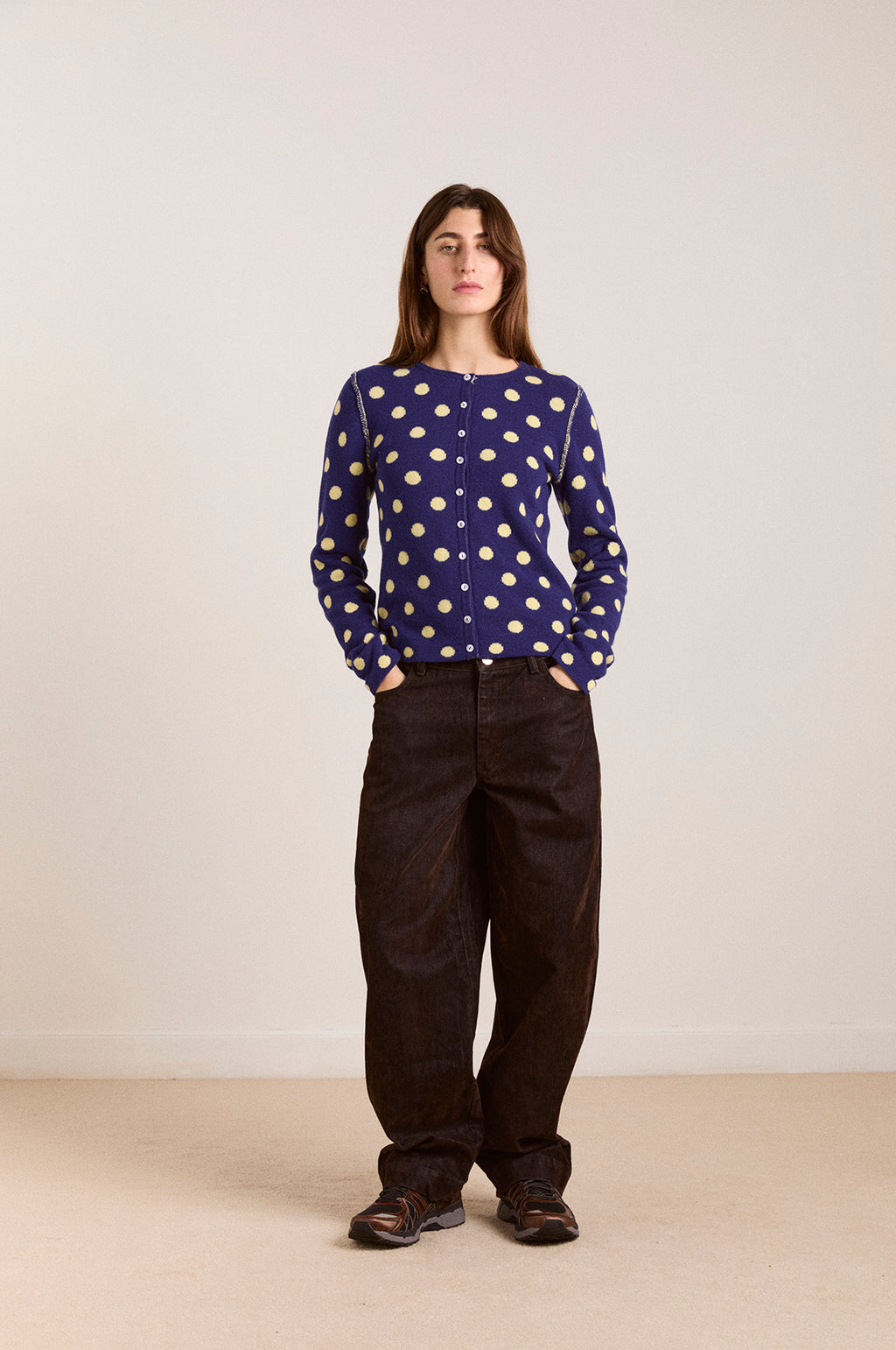 Tabitha Reversible Cardigan Navy/Butter