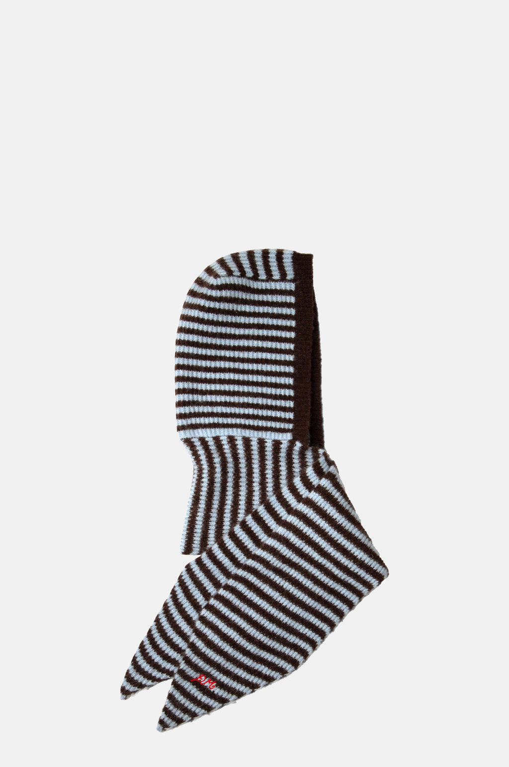 Damson Madder Tie Front Hood Blue Choc Stripe.