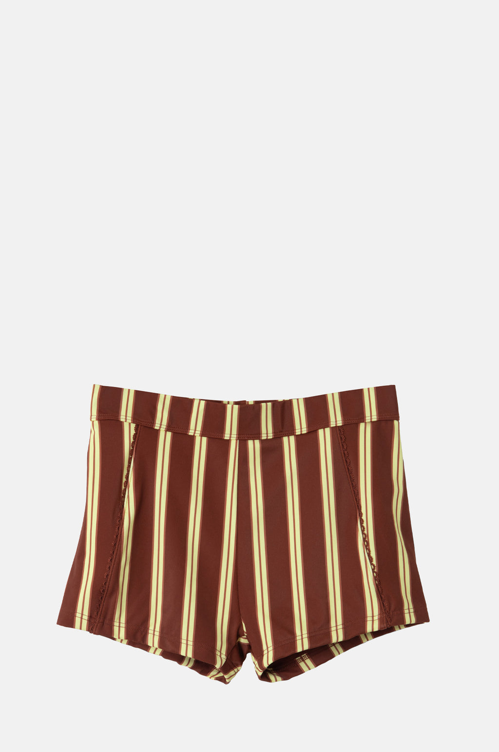 Damson Madder Trudi Boy Short Brown Stripe.