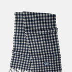 Damson Madder Wool Scarf Willow Gingham.