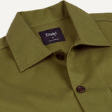 Textured Twill 3-Pocket Overshirt Military Green