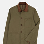 Drake's Twill Fatigue Jacket Khaki.