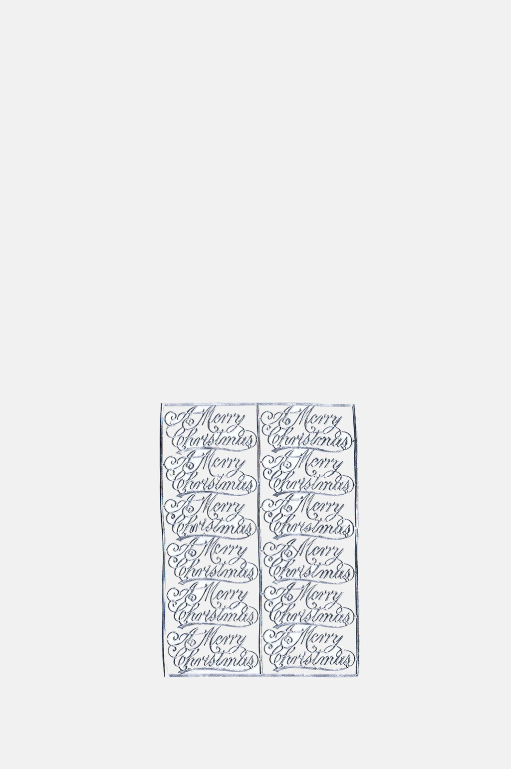 Dresden Merry Christmas Script Silver Sheet Pack.