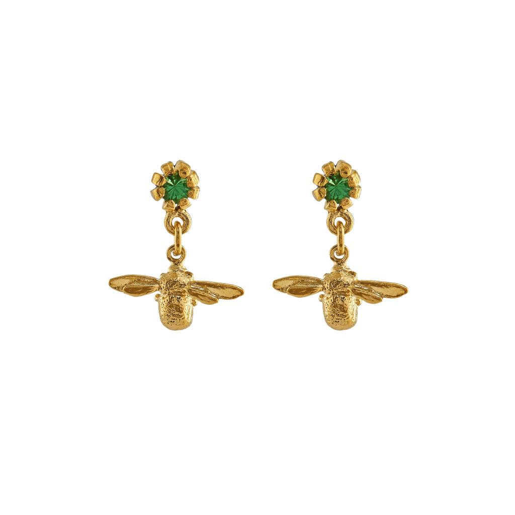 A.M. Earth Day Bee Earrings Gold