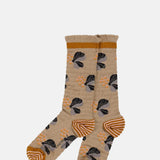 Exquisite J Berries Subtle Stripe Socks Gold.