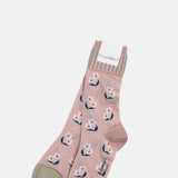 Exquisite J Floral Socks Blush.