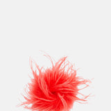 Exquisite J Gallopavero Feather Pin Crimson.