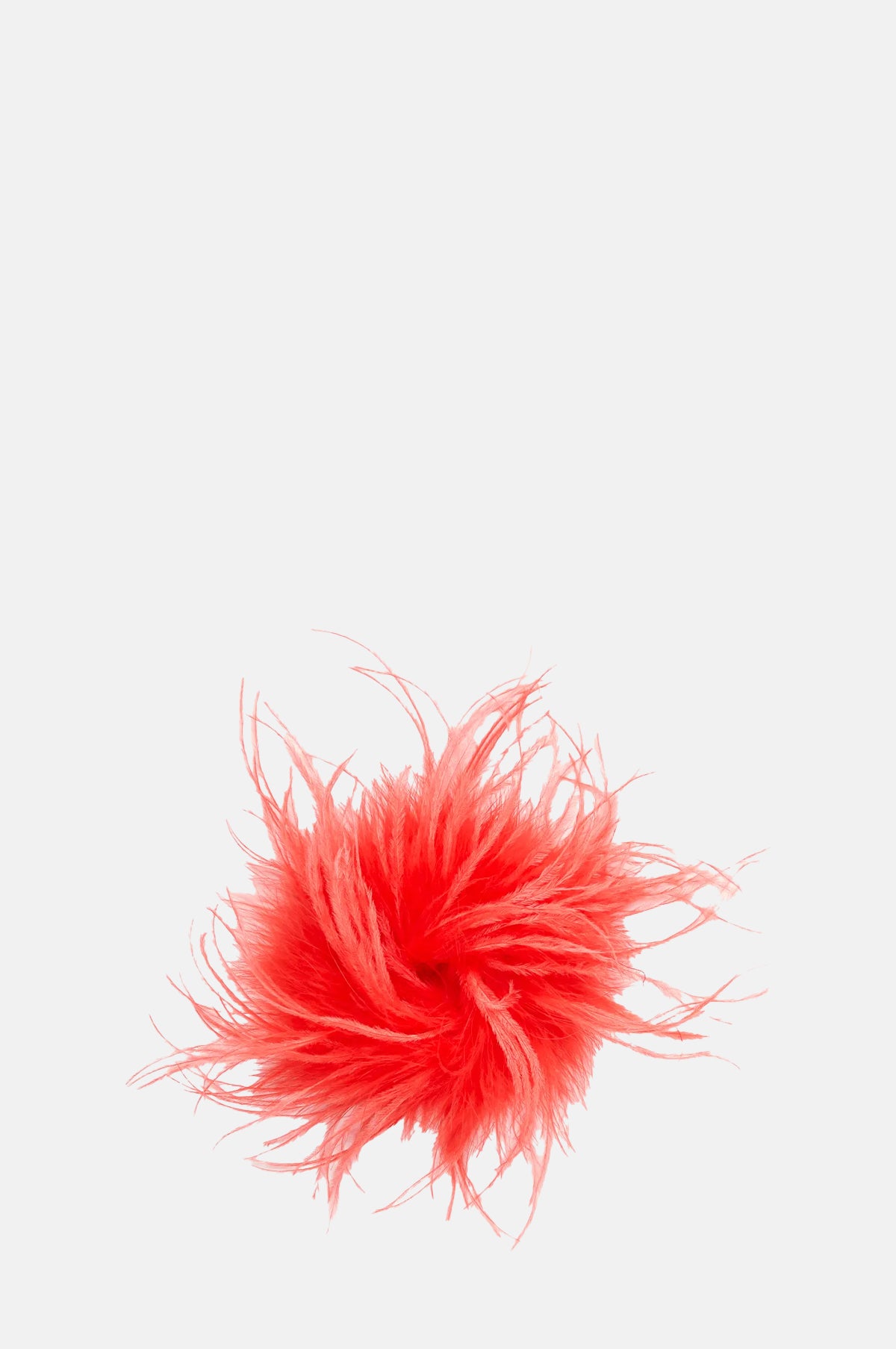 Exquisite J Gallopavero Feather Pin Crimson.