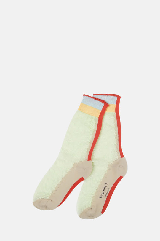 Net Polka Dot Socks Lime