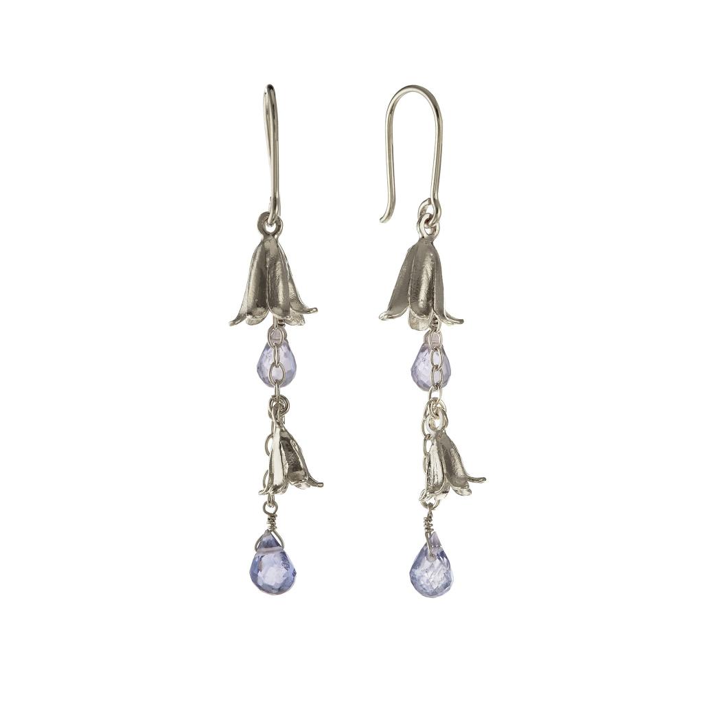 A.M. Bluebell Drop Earrings Silver