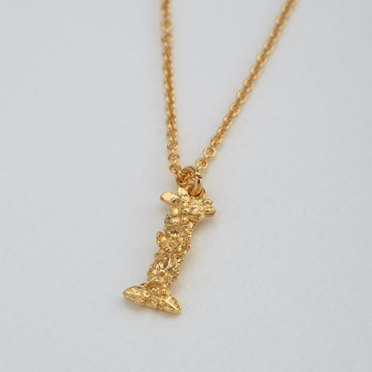 A.M. Floral Alphabet I Necklace Gold