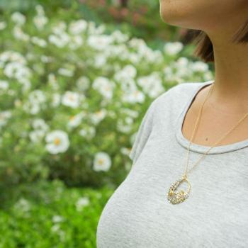A.M. Spring Posy Bee Loop Necklace