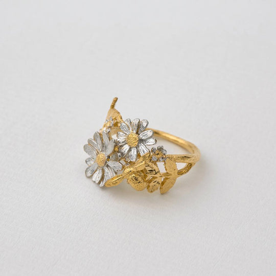A.M. Spring Posy Bee Cluster Ring