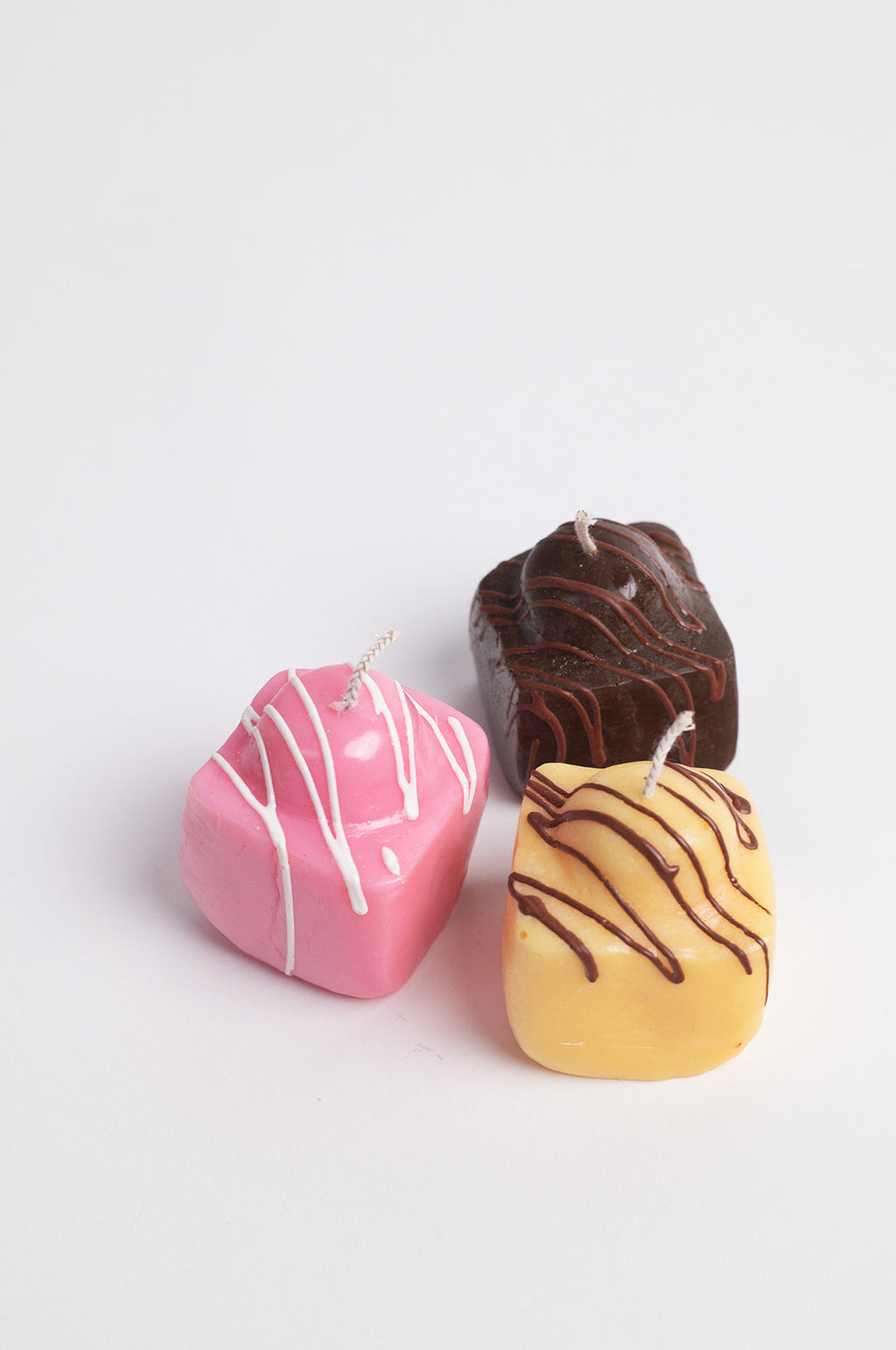 Fondant Fancy Candle Pink