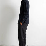 Herringbone Curve Shirt Soft Black