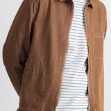 Zip Overshirt Mink Twill Denim