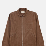 Folk Zip Overshirt Mink Twill Denim.
