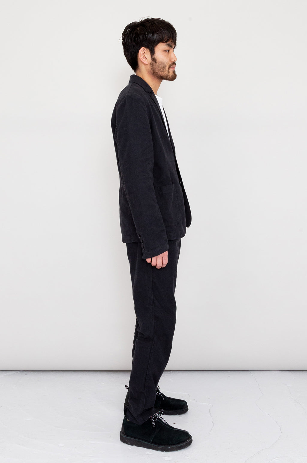 Cotton Linen Blazer Soft Black