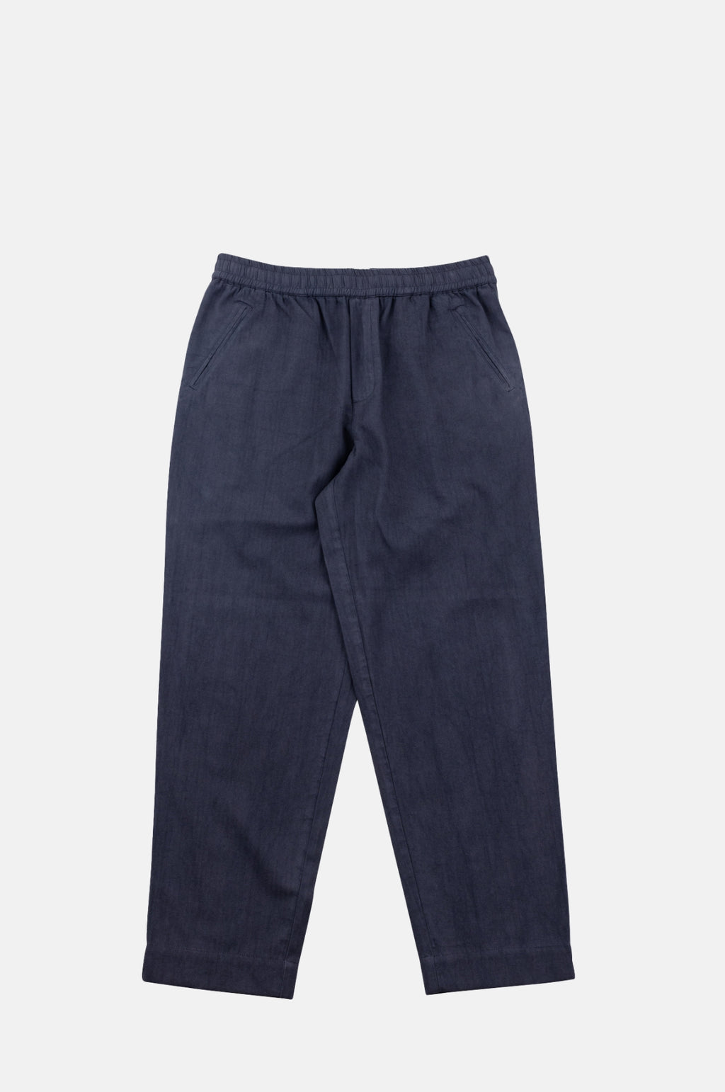 Folk Drawcord Assembly Pant Slate Blue Herringbone.
