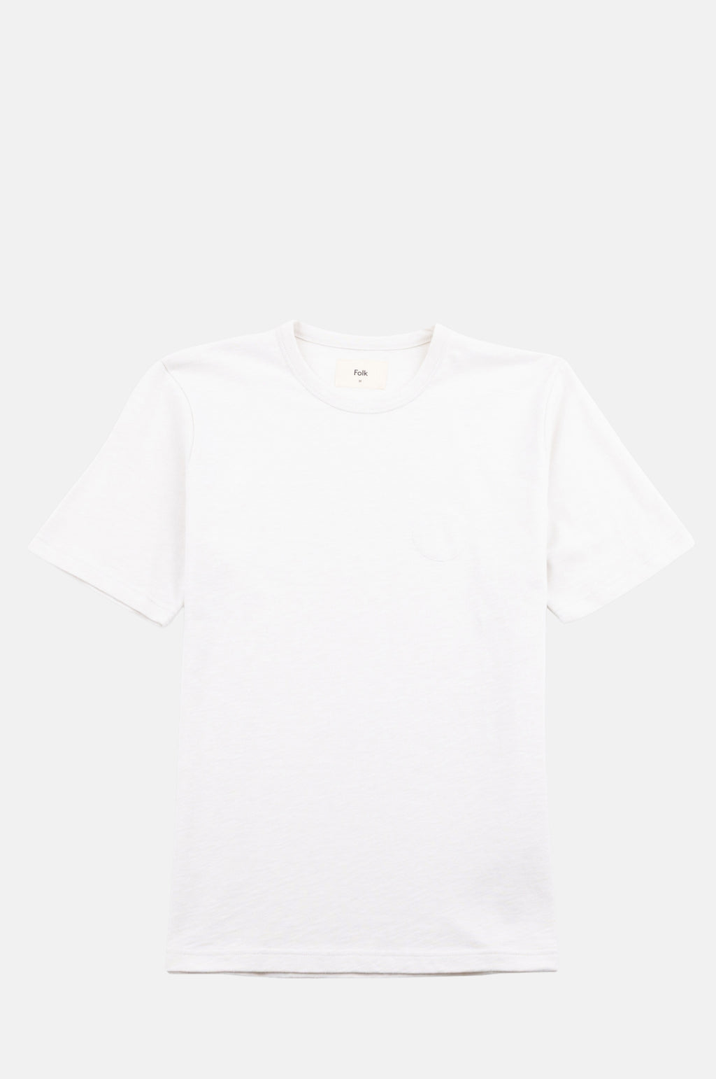 Folk Slub Embroidered T-Shirt Off White.