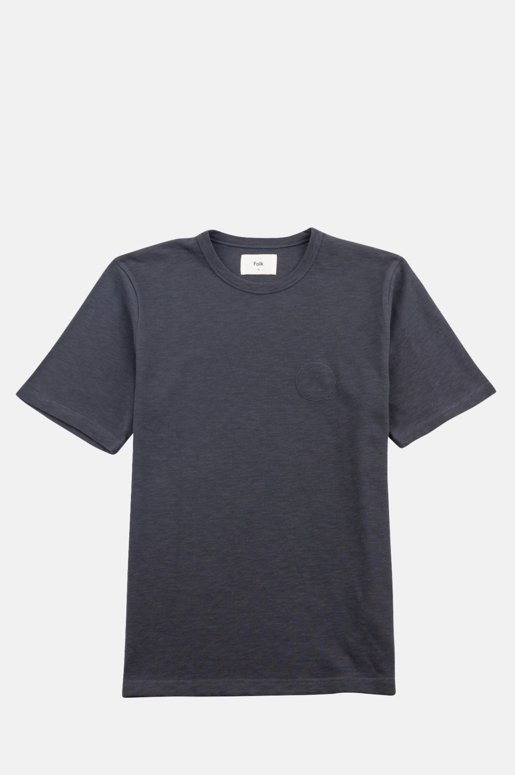 Folk Slub Embroidered T-Shirt Soft Black.