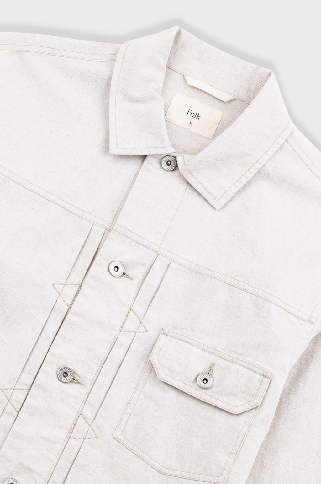 Trucker Jacket Natural Linen Cotton Canvas