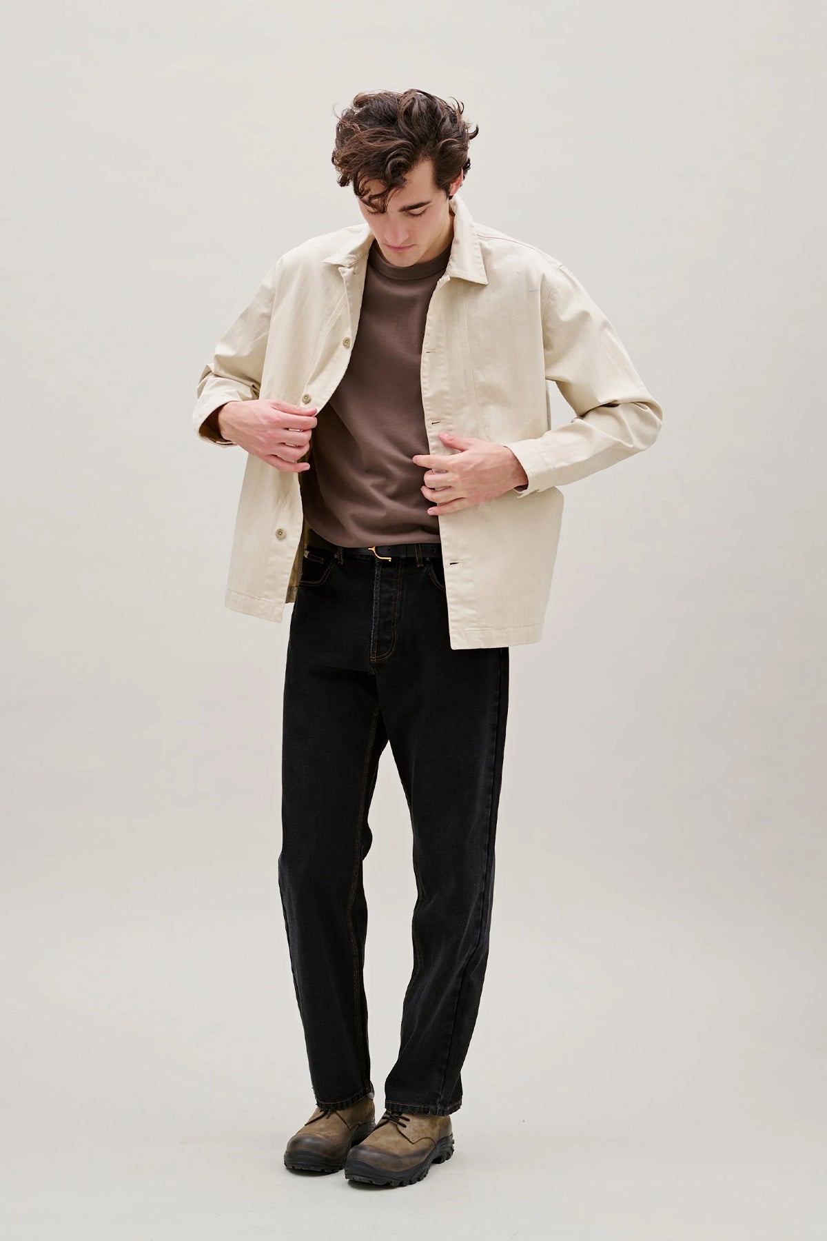 Berry Herringbone Overshirt Oat