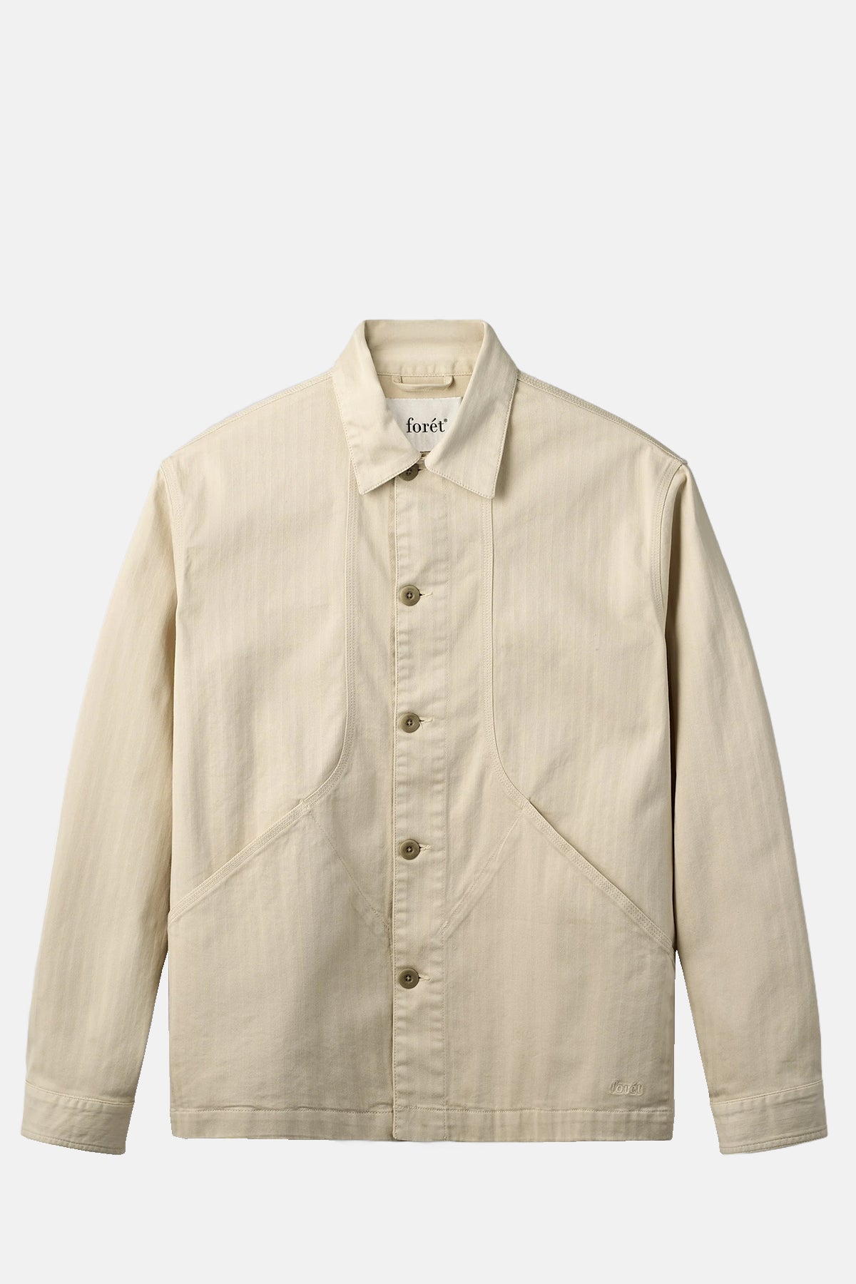 Foret Berry Herringbone Overshirt Oat.