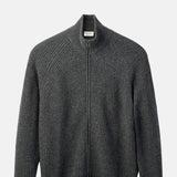 Foret Delta Wool Zip Jacket Dark Grey Melange.