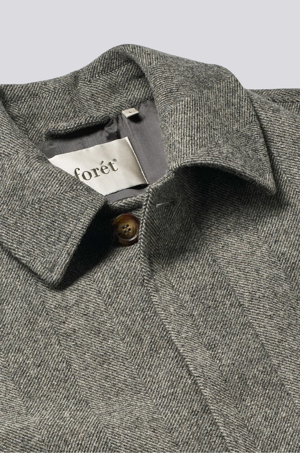 Pine Wool Coat Grey Herringbone