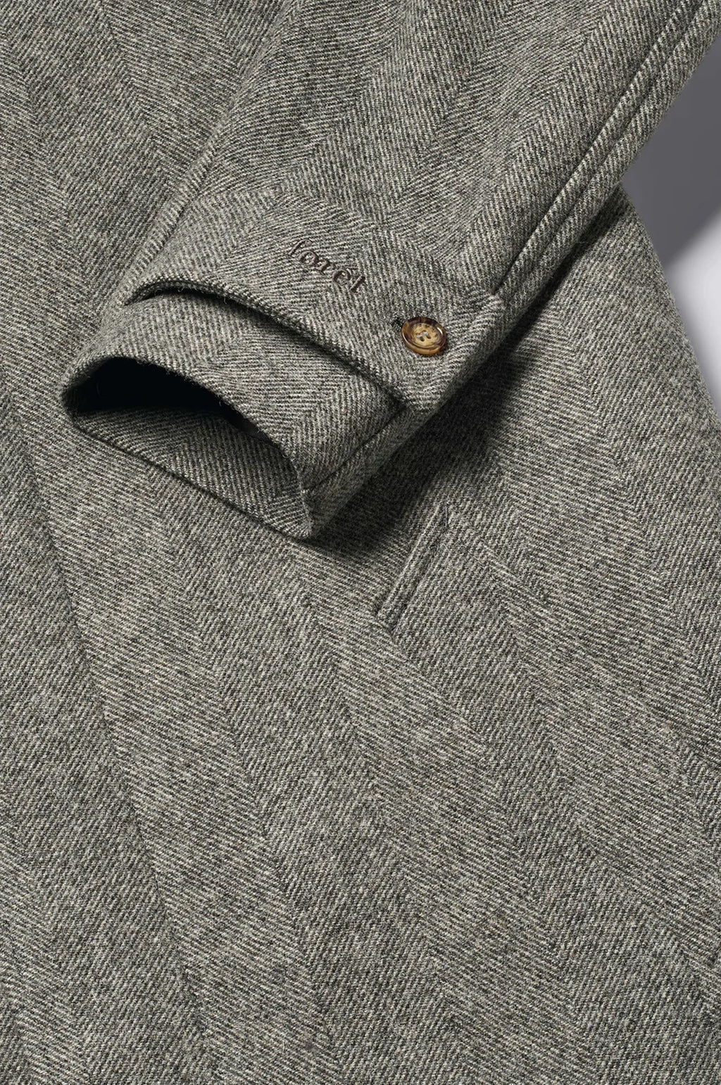Pine Wool Coat Grey Herringbone