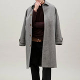 Pine Wool Coat Grey Herringbone