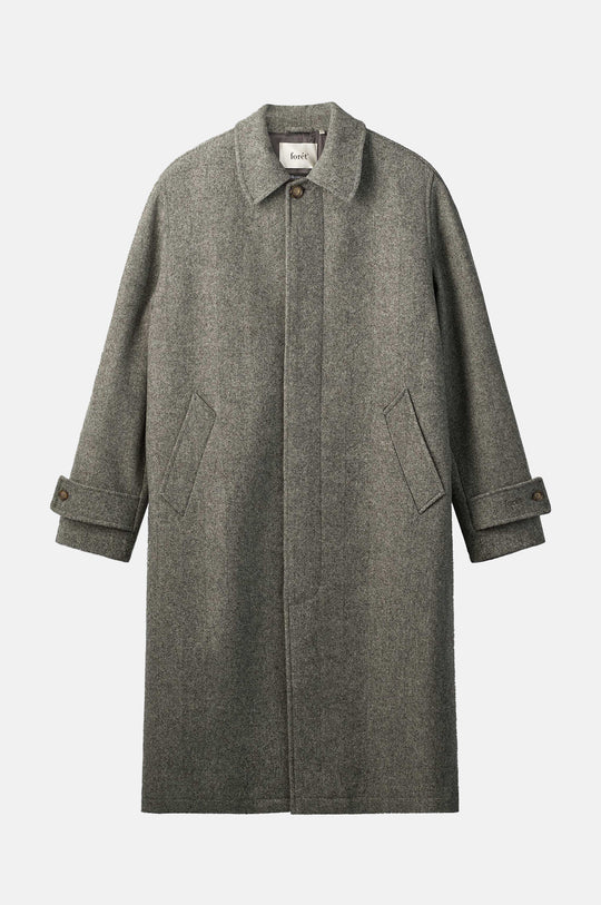 Pine Wool Coat Grey Herringbone