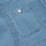 Bleach Denim Utility Shirt Mid Blue