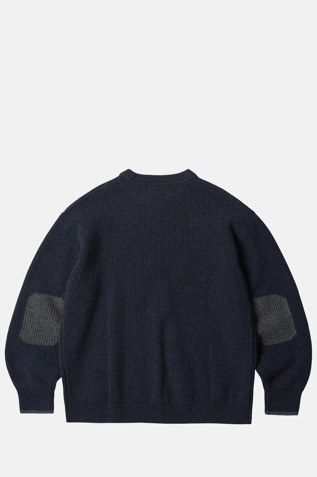 Patch Round Pullover Knit Navy