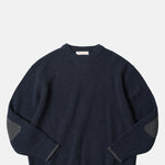 Frizmworks Patch Round Pullover Knit Navy.