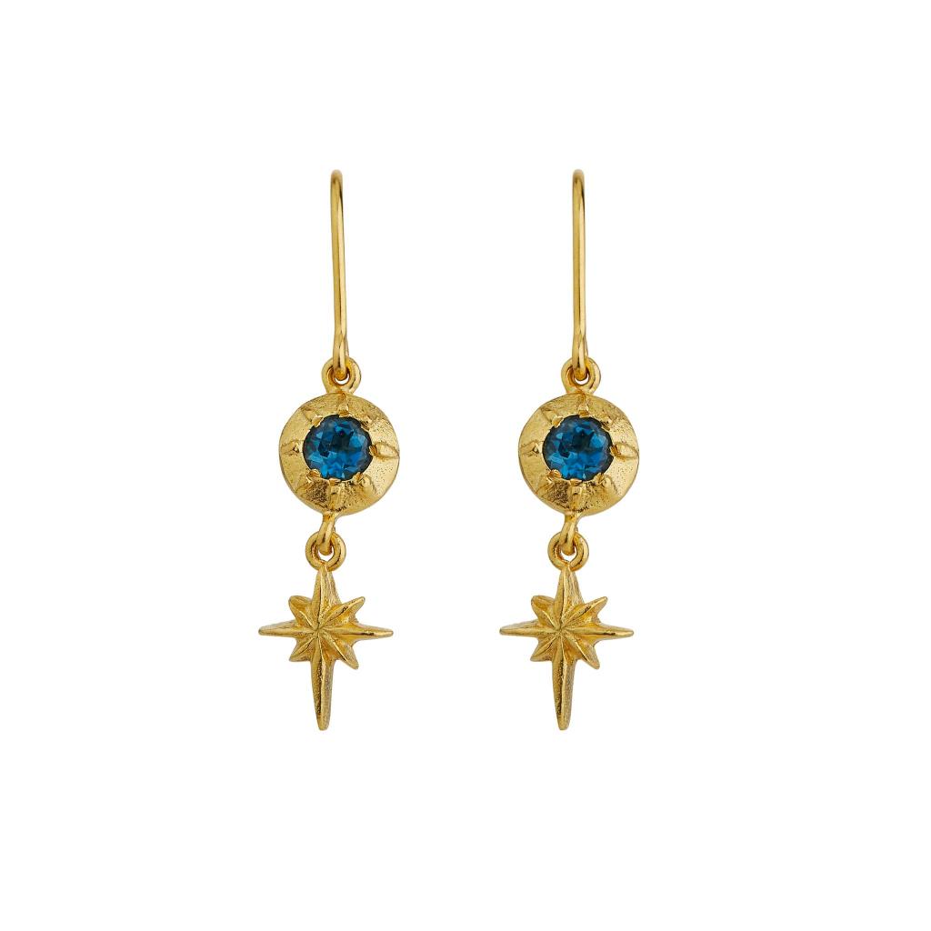 A.M. Guiding Star Hook Earrings Gold