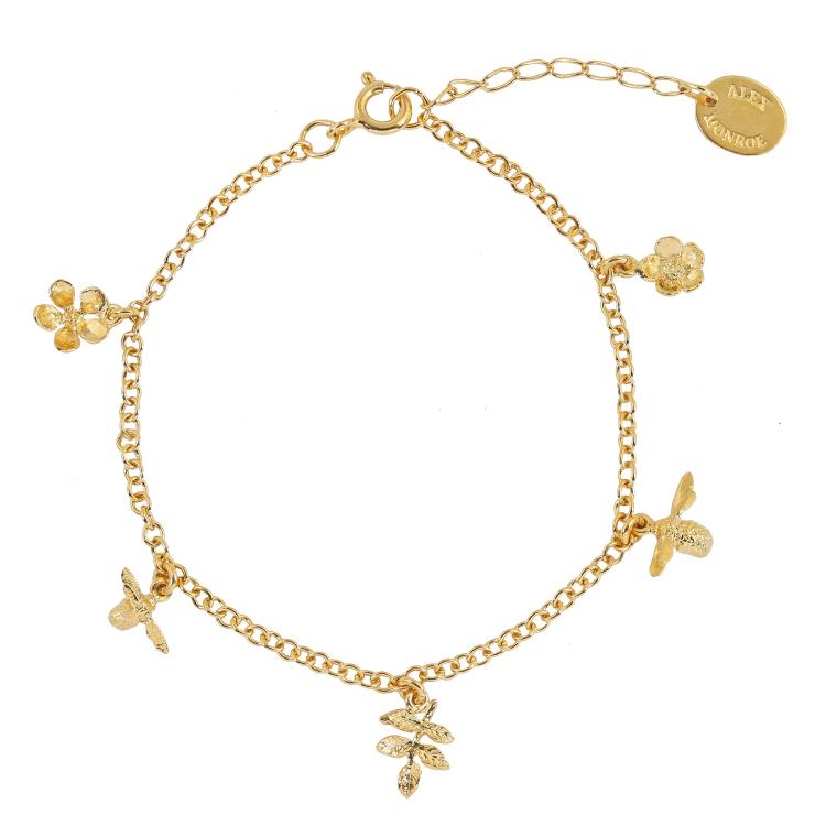 A.M. Garden Gathering Charm Bracelet Gold
