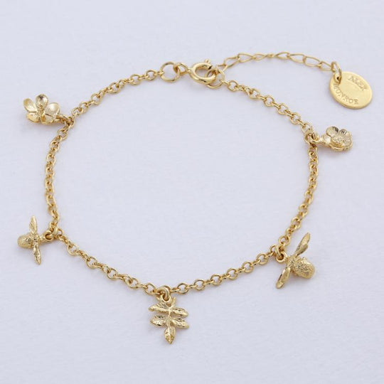 A.M. Garden Gathering Charm Bracelet Gold