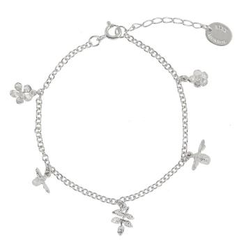 A.M. Garden Gathering Charm Bracelet Silver