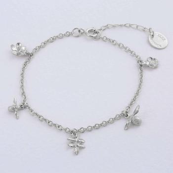 A.M. Garden Gathering Charm Bracelet Silver