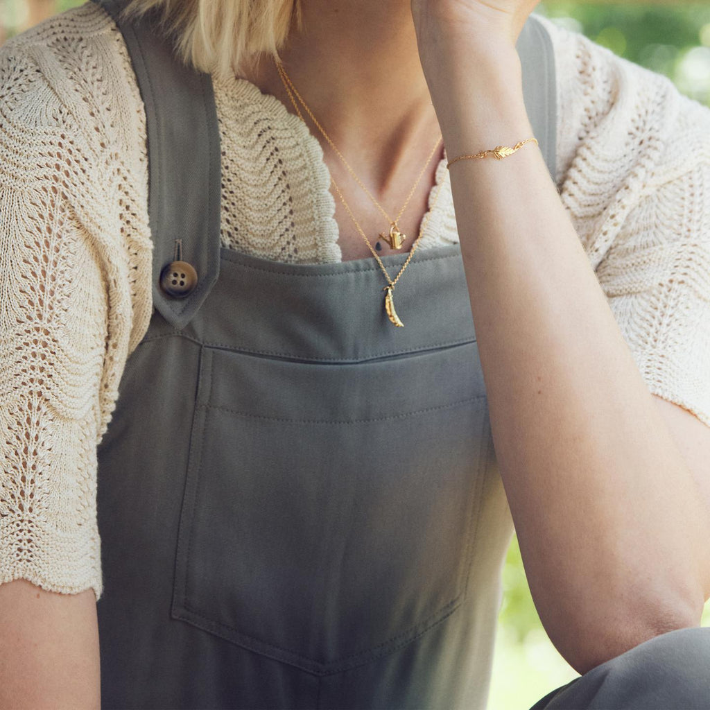 A.M. Watering Can Necklace with Blue Sapphire Silver