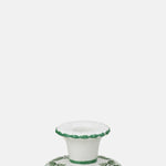 Gisela Graham Green Folk Ceramic Candlestick.